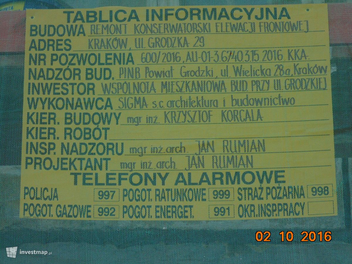 Zdjęcie [Kraków] Remont Kamienicy, ul. Grodzka 29 fot. Damian Daraż 