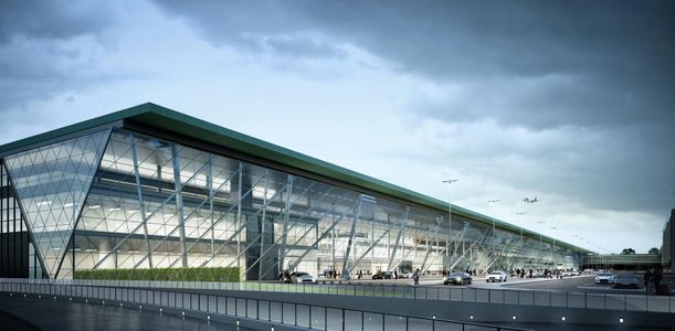 Terminal pasażerski lotniska Kraków-Balice zostanie rozbudowany [WIZUALIZACJE]