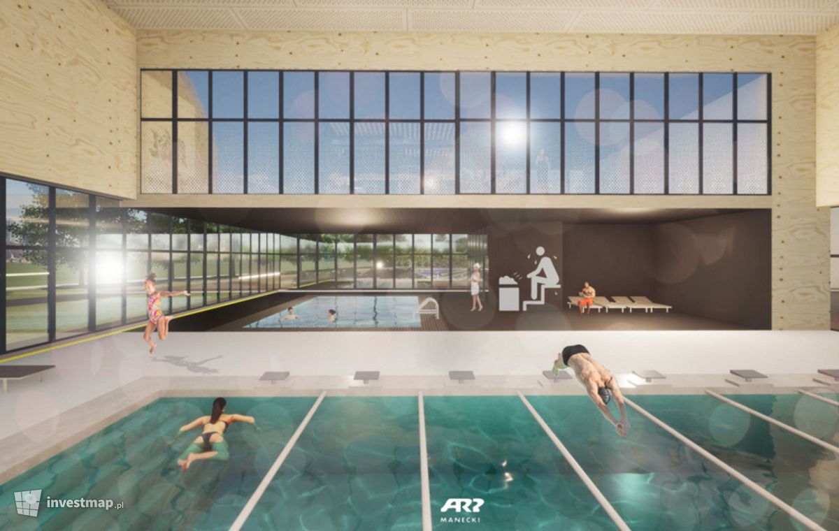 Wizualizacja Obiekt sportowo-rekreacyjny z basenami wewnętrznymi  dodał Wojciech Jenda