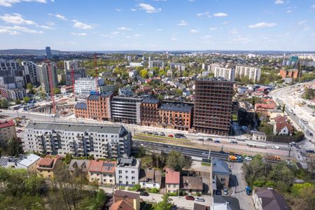 W Krakowie trwa budowa wielkiego kompleksu wielofunkcyjnego Młyny Mogilska [ZDJĘCIA+WIZUALIZACJE]