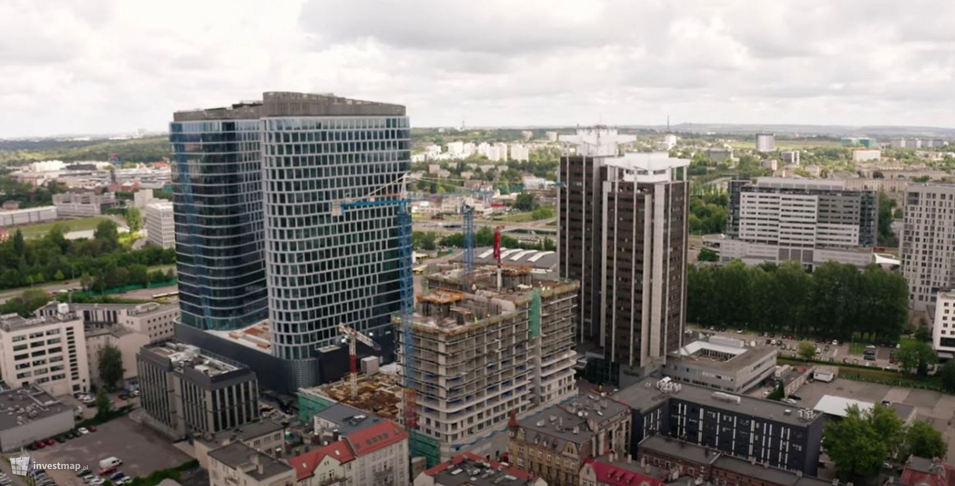 W Katowicach trwa budowa ostatniego wieżowca Global Office Park 
