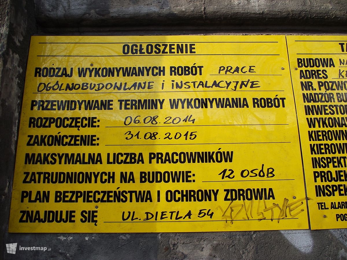 Zdjęcie [Kraków] Przebudowa i Nadbudowa Kamienicy, KRAKÓW, ul. Dietla 52 fot. Damian Daraż 
