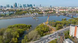 W Warszawie trwa budowa nowego mostu pieszo-rowerowego przez Wisłę [FILM + WIZUALIZACJE]