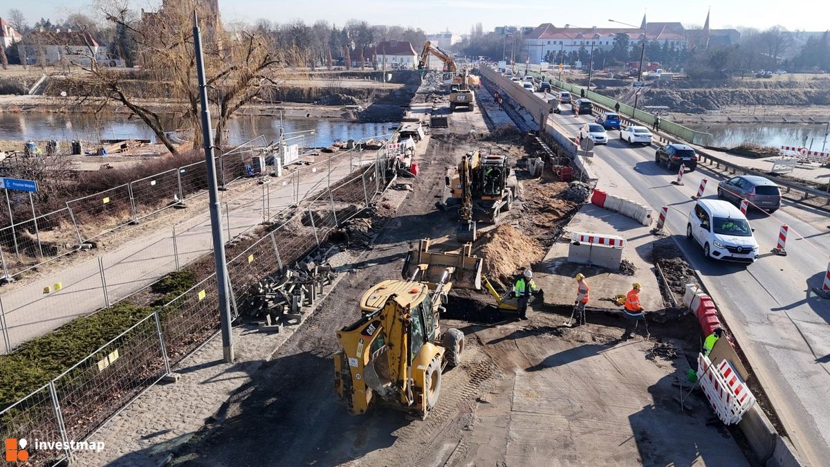 Zdjęcie Przebudowa mostu Chrobrego w Poznaniu fot. Wojciech Jenda