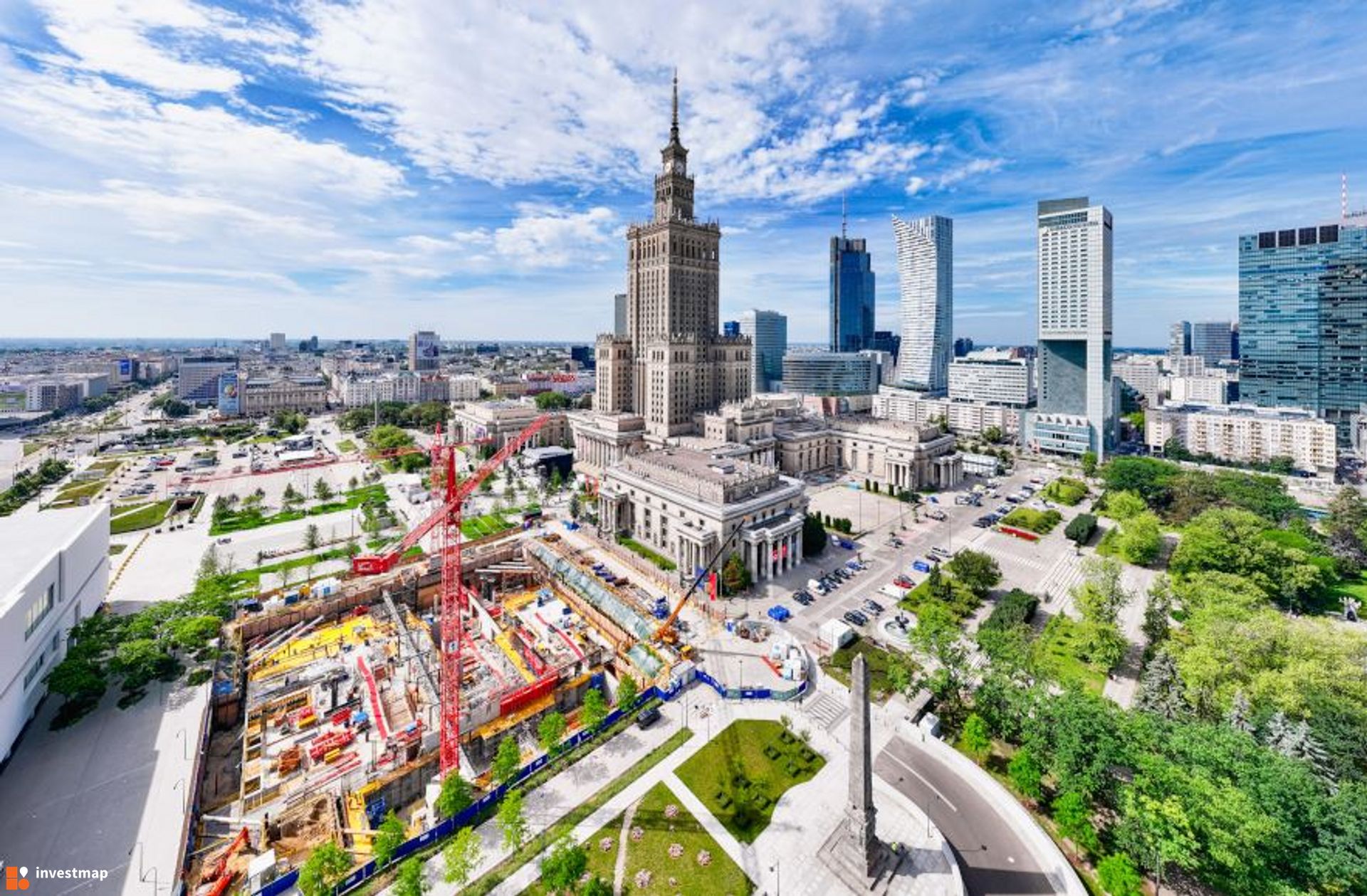 Nowe Centrum Warszawy: Kolejne zmiany w otoczeniu Pałacu Kultury i Nauki – nowe drogi i więcej zieleni