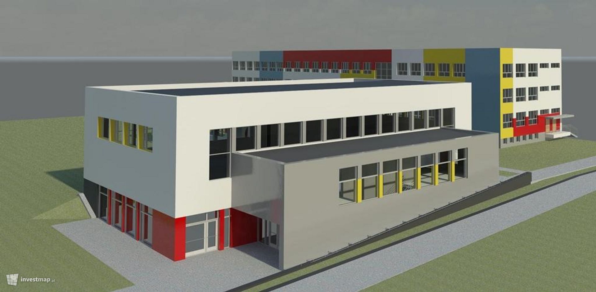 Przy Szkole Podstawowej nr 89 w Krakowie trwa budowa nowej, dwukondygnacyjnej hali gimnastycznej wraz z zapleczem 
