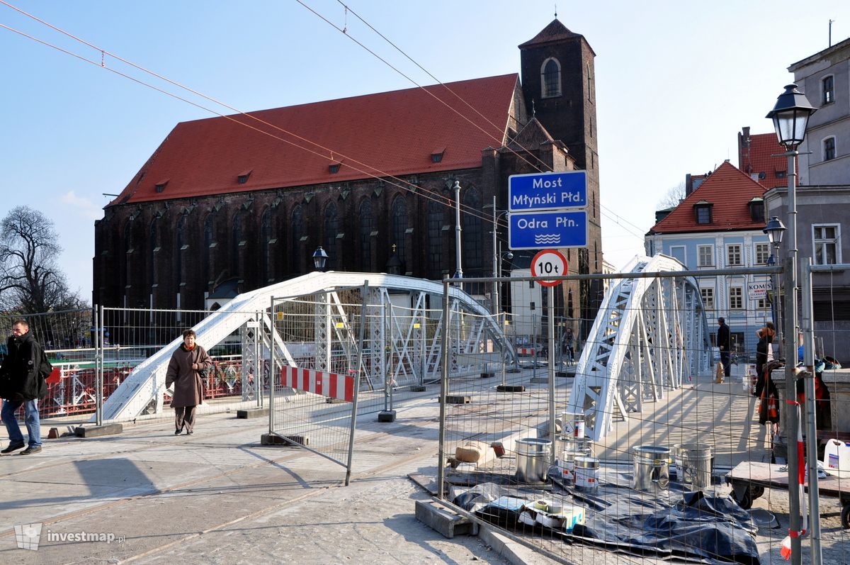 Zdjęcie [Wrocław] Mosty Młyńskie (remont) fot. grzybson 