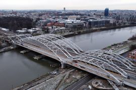 Kończy się budowa nowego mostu kolejowego nad Wisłą w Krakowie [ZDJĘCIA]