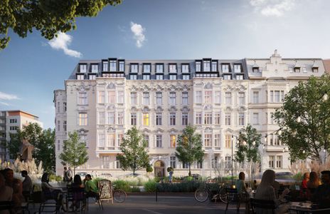 Szczecin: ruszają prace przy niszczejącej kamienicy na Placu Grunwaldzkim. Przejdzie rewitalizację, przebudowę i nadbudowę [WIZUALIZACJE]