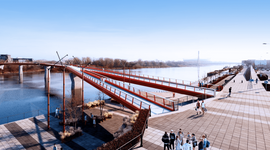 W Warszawie powstaje nowy most pieszo-rowerowy przez Wisłę [FILM]