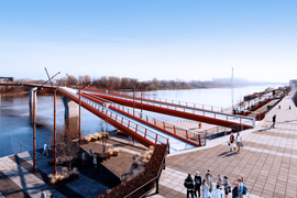 Most pieszo-rowerowy przez Wisłę