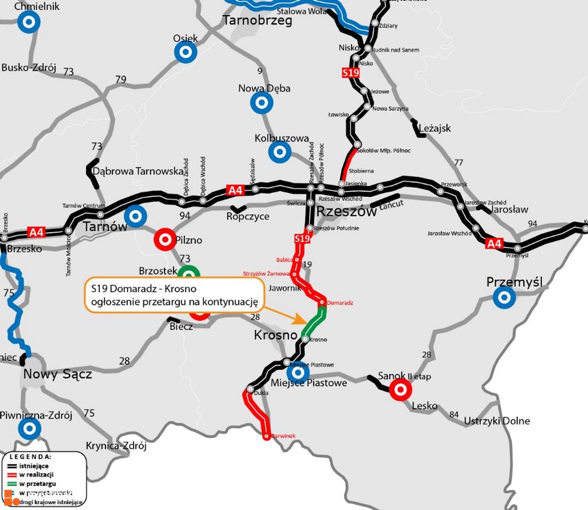 Wizualizacja S19 Domaradz - Krosno dodał Orzech 
