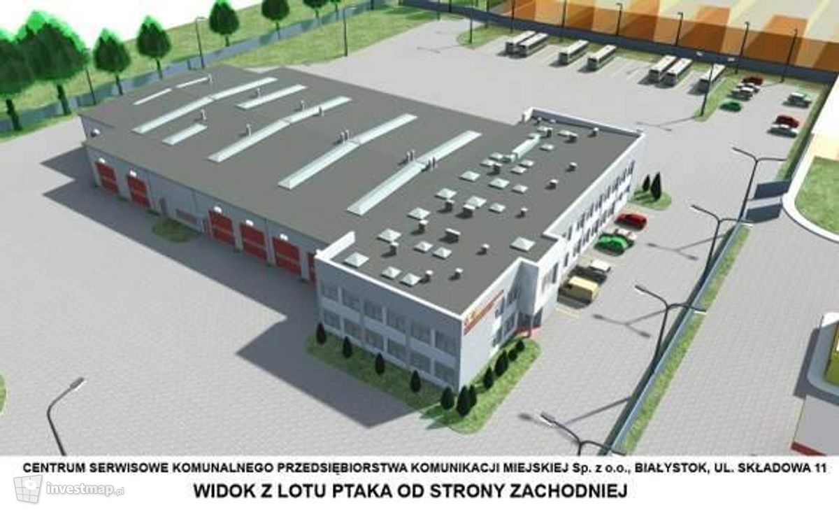 Wizualizacja [Białystok] Centrum serwisowe pojazdów 