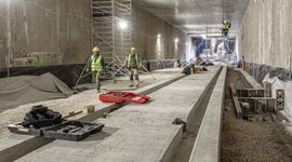 Warszawa: Pierwsze płyty torowe w tunelu tramwajowym do Dworca Zachodniego już gotowe [ZDJĘCIA]