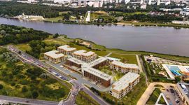 Kompleks apartamentowców Malta View w Poznaniu z ostatnią wiechą [ZDJĘCIA+WIZUALIZACJE]