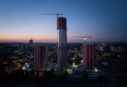 Co słychać na budowie najwyższego budynku w Katowicach i woj. śląskim? [FILM]