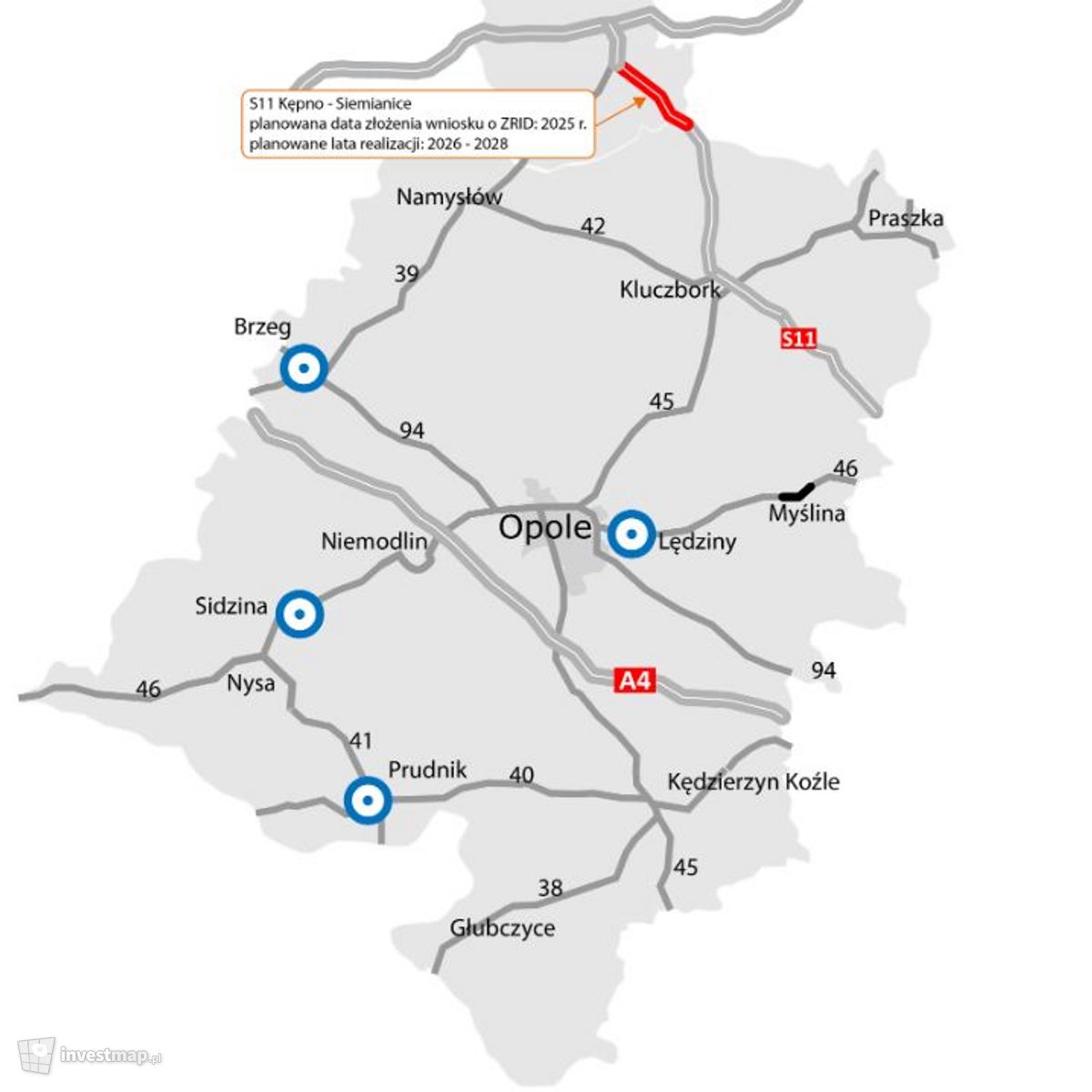 Wizualizacja S11 Ostrów Wielkopolski – Kępno dodał Orzech 