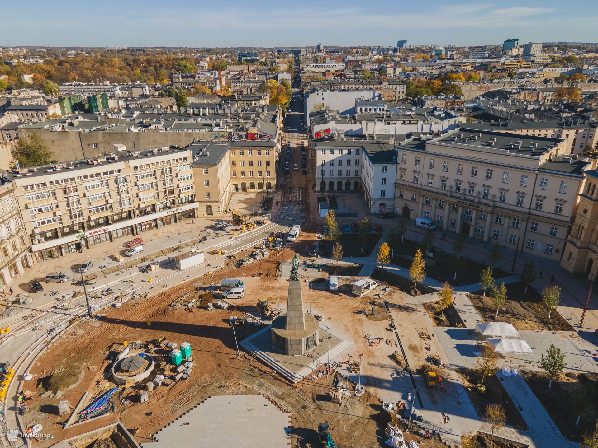 W Łodzi trwają prace przy przebudowie najważniejszego placu w tym mieście – Placu Wolności 