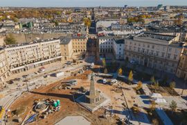 W Łodzi trwają prace przy przebudowie najważniejszego placu w tym mieście – Placu Wolności [FILM + ZDJĘCIA]