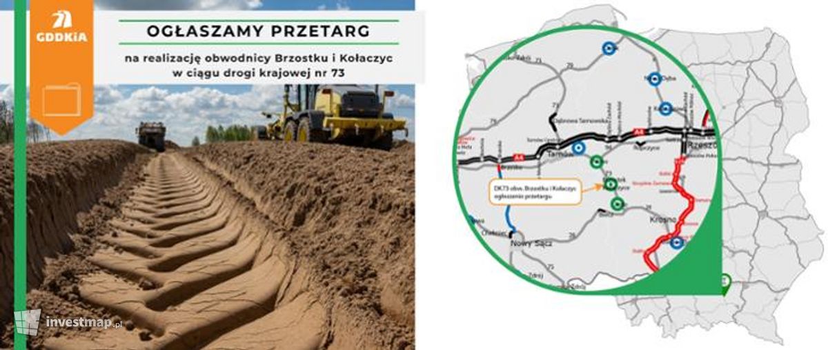 Wizualizacja DK73 obwodnicy Brzostku i Kołaczyc dodał Wojciech Jenda