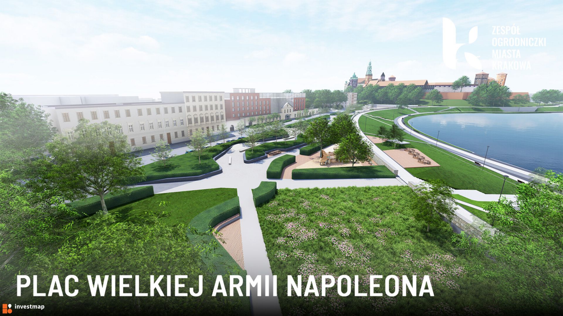 Kraków zazieleni Plac Wielkiej Armii Napoleona. Na 0,9 ha u stóp Wawelu powstanie nowa przestrzeń