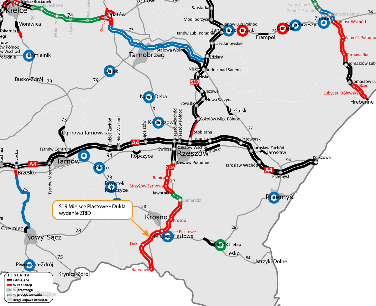 Wizualizacja S19 Miejsce Piastowe – Dukla dodał Wojciech Jenda