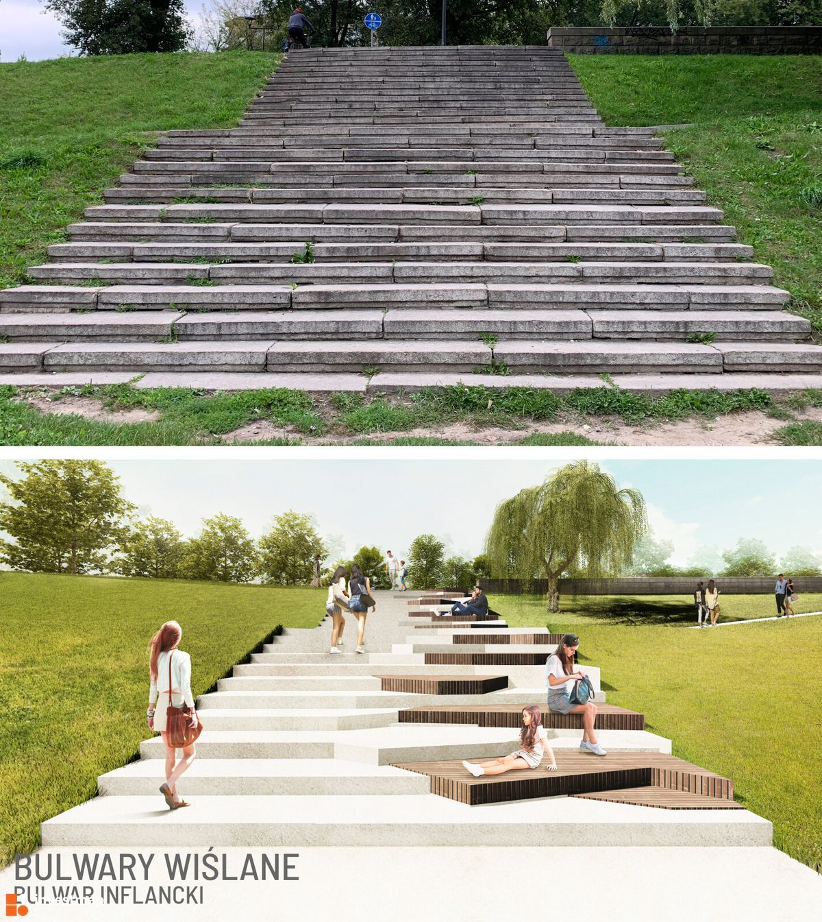 Zdjęcie Bulwary Wiślane fot. Wojciech Jenda