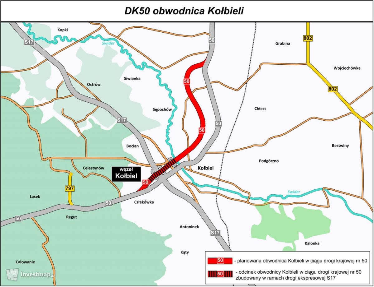 Wizualizacja DK50 obwodnica Kołbieli dodał Wojciech Jenda