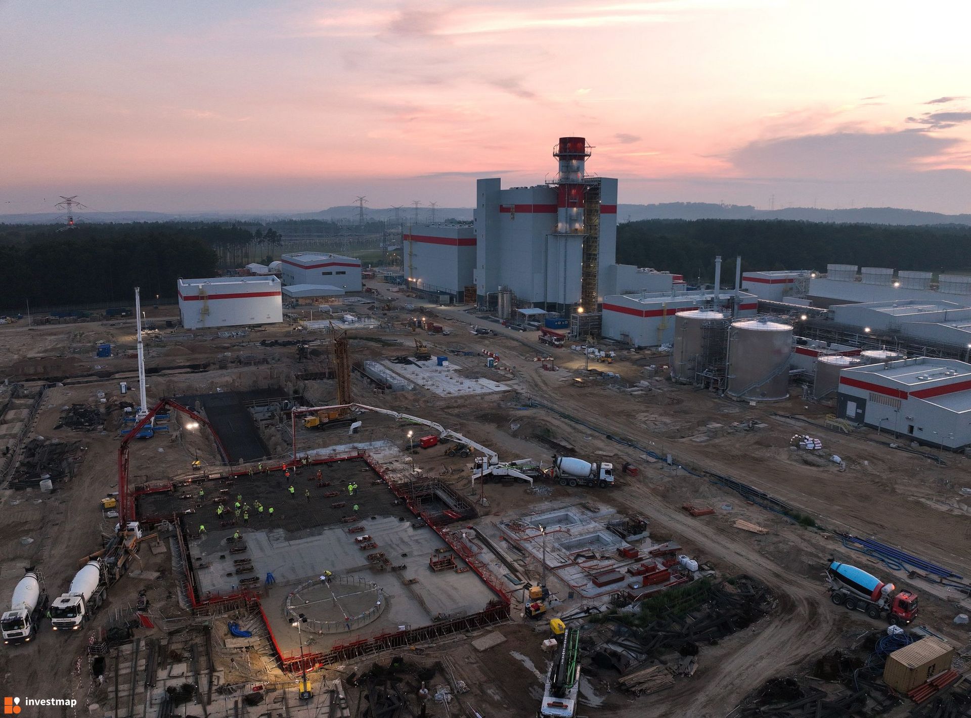 W powstającej wielkiej CCGT Grudziądz zakończono betonowanie płyty fundamentowej kotła odzysknicowego HRSG 