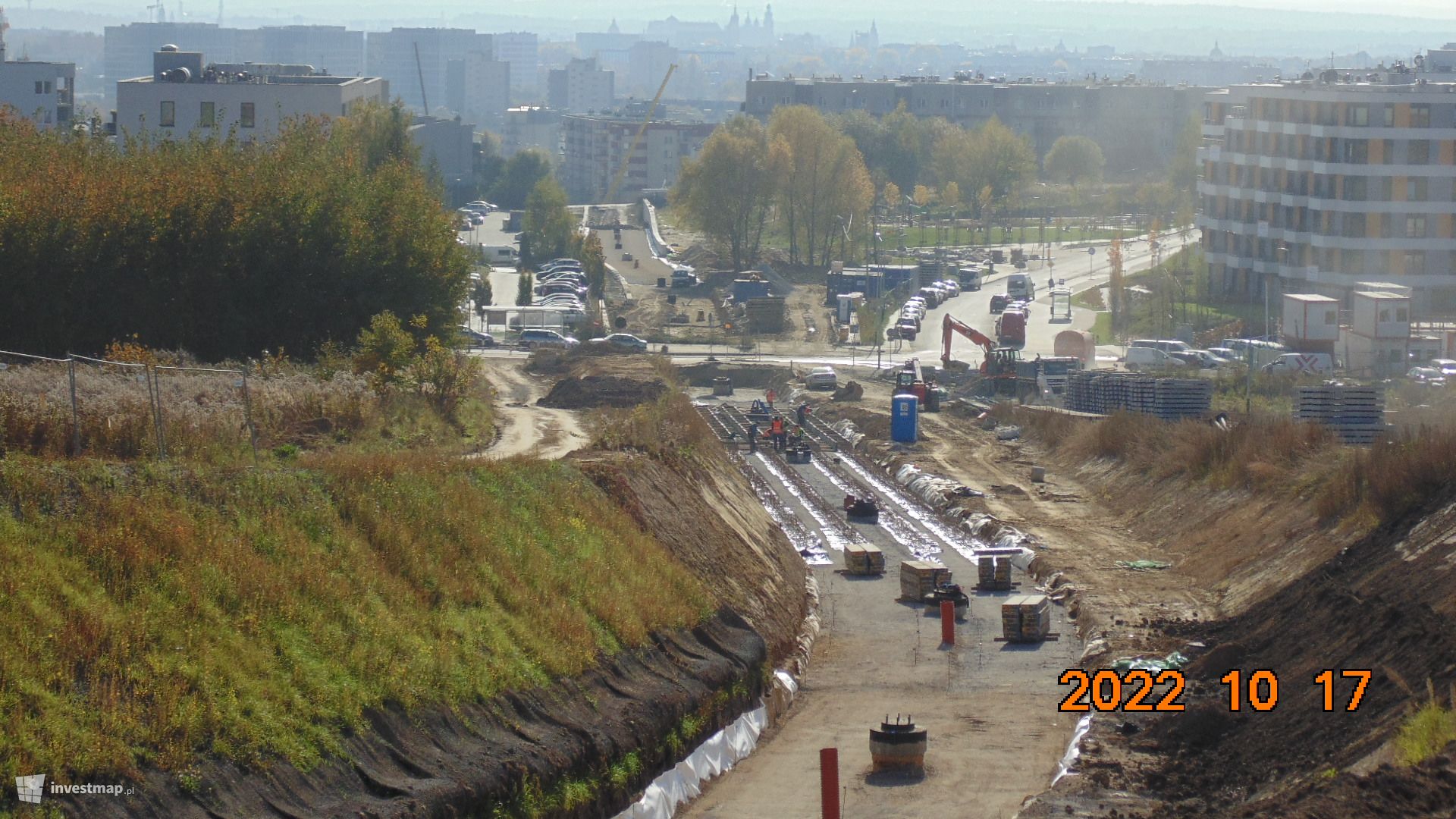 W Krakowie postępują prace na budowie trasy tramwajowej na Górkę Narodową 
