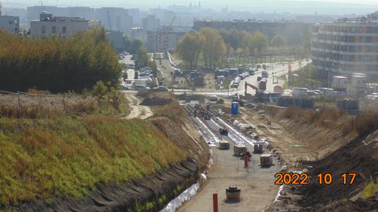 W Krakowie postępują prace na budowie trasy tramwajowej na Górkę Narodową [ZDJĘCIA]