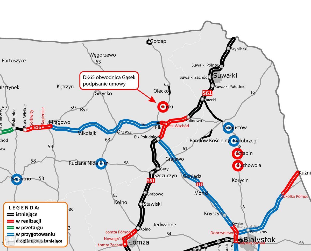 Wizualizacja DK65 obwodnica Gąsek dodał Wojciech Jenda