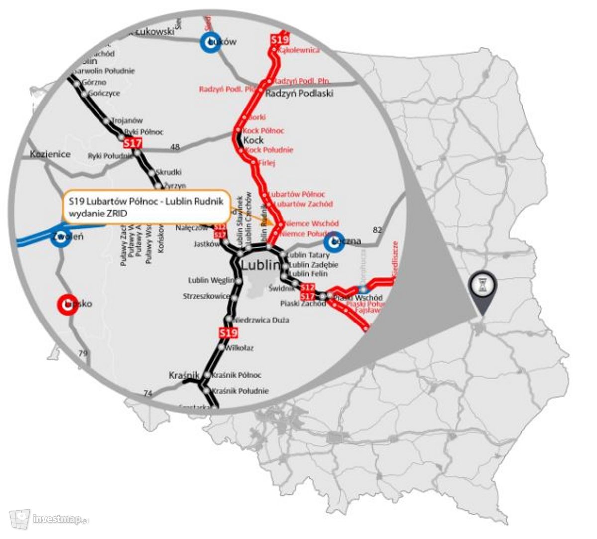 Wizualizacja S19 Lubartów Północ – Lublin dodał Orzech 