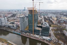 W centrum Wrocławia, nad Odrą, powstaje 137-metrowy Quorum Tower [FILM+ZDJĘCIA+WIZUALIZACJE]