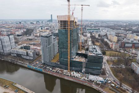 W centrum Wrocławia, nad Odrą, powstaje 137-metrowy Quorum Tower [FILM+ZDJĘCIA+WIZUALIZACJE]