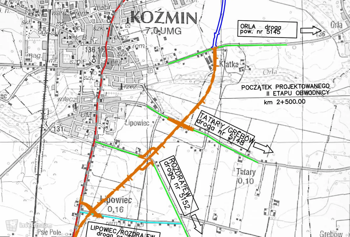 Wizualizacja DK15 obwodnica Koźmina Wielkopolskiego dodał Wojciech Jenda