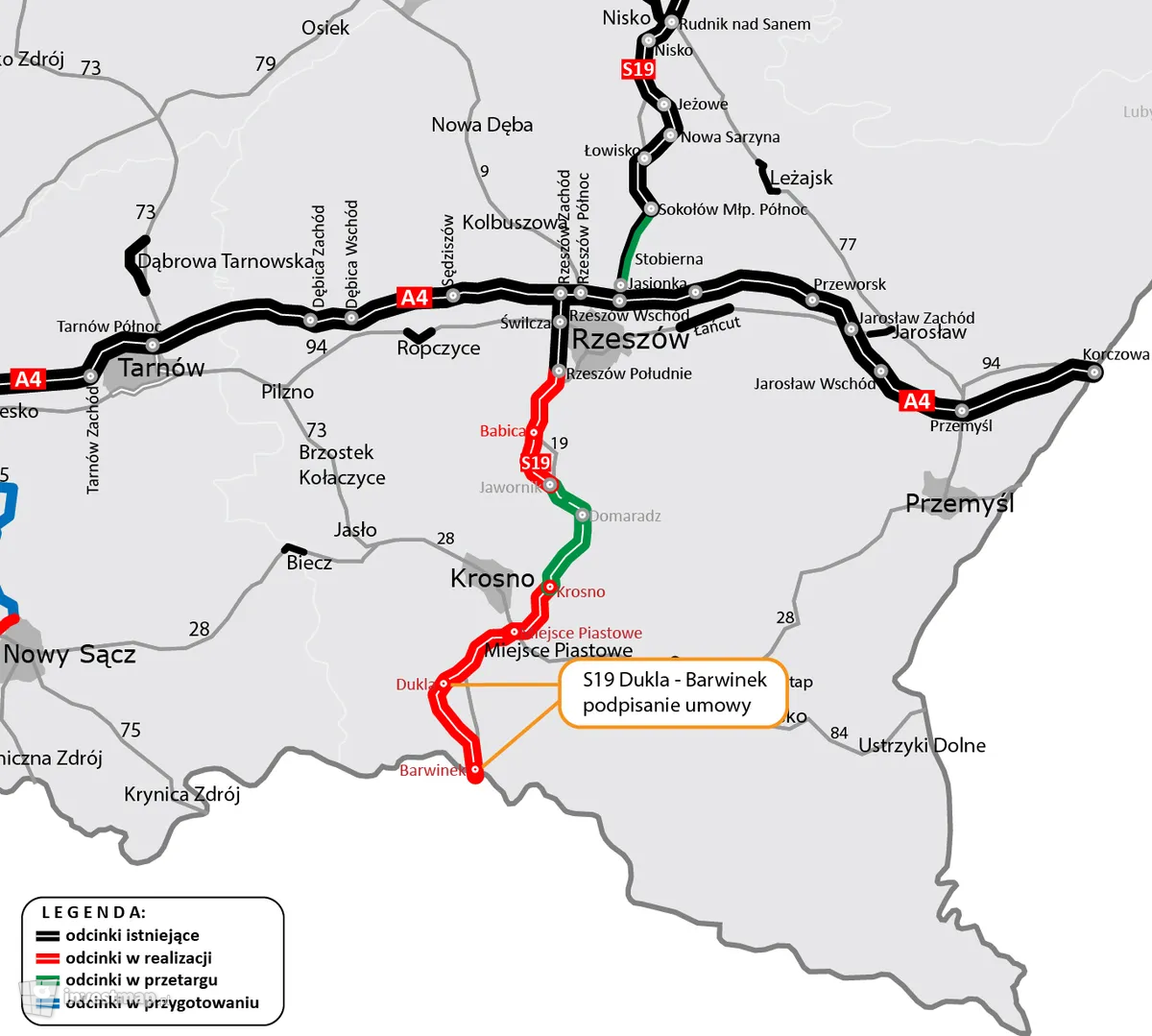 Wizualizacja S19 Dukla – Barwinek dodał Wojciech Jenda