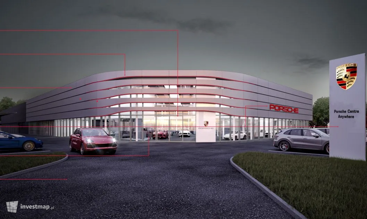 Wizualizacja  Porsche Centrum Sopot Auto LELLEK Group dodał Wojciech Jenda