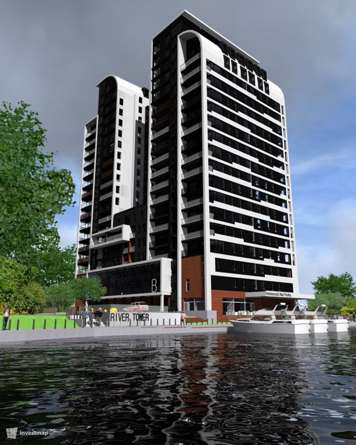 Wizualizacja [Bydgoszcz] Budynek wielorodzinny z apartamentami "River Tower" dodał Damian Daraż 