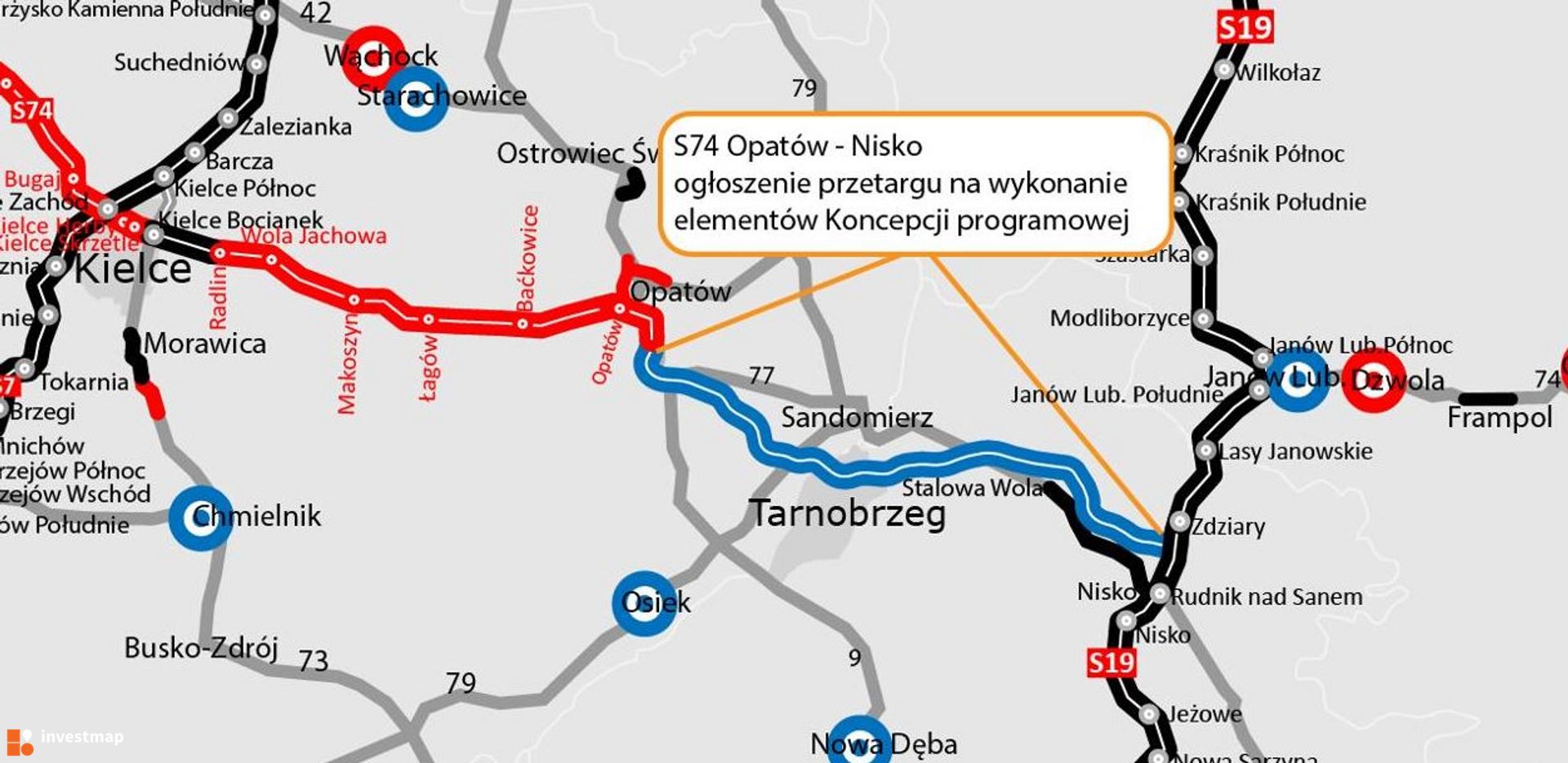 Kolejny krok ku budowie drogi ekspresowej S74. Połączy południowo-wschodnią Polskę z centrum