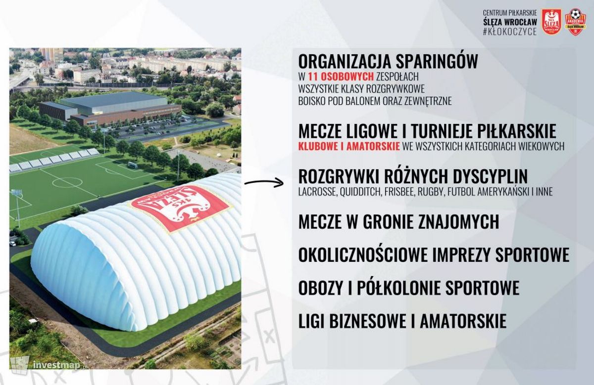 Wizualizacja Ośrodek sportowo-rekreacyjno-biznesowy Ślęzy Wrocław 