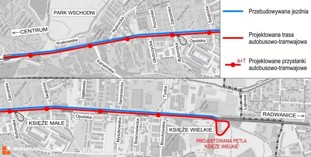 Wizualizacja Przebudowa Opolskiej i tramwaj na Księże Wielkie dodał Wojciech Jenda