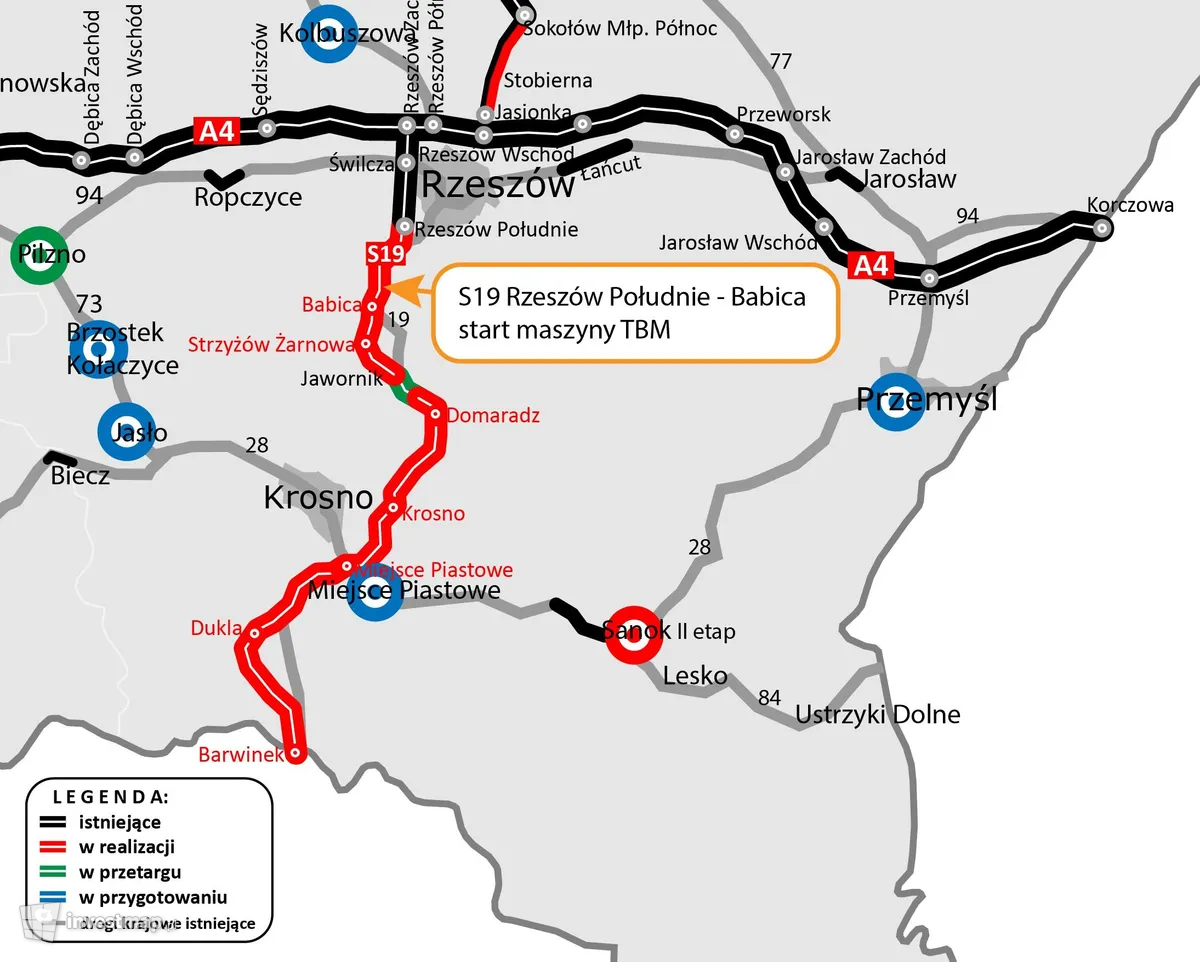 Wizualizacja S19 Rzeszów Południe – Babica dodał Wojciech Jenda