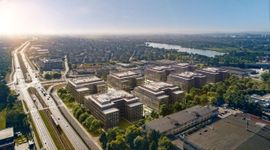 Budowa wielkiego kompleksu biurowego The Park Kraków idzie zgodnie z planem [ZDJĘCIA]