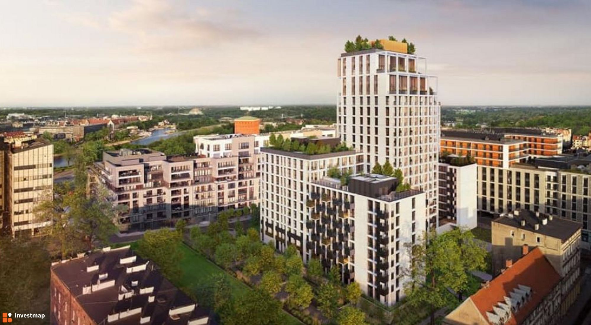 W centrum Wrocławia powstaje nowy, wysoki apartamentowiec The Upper