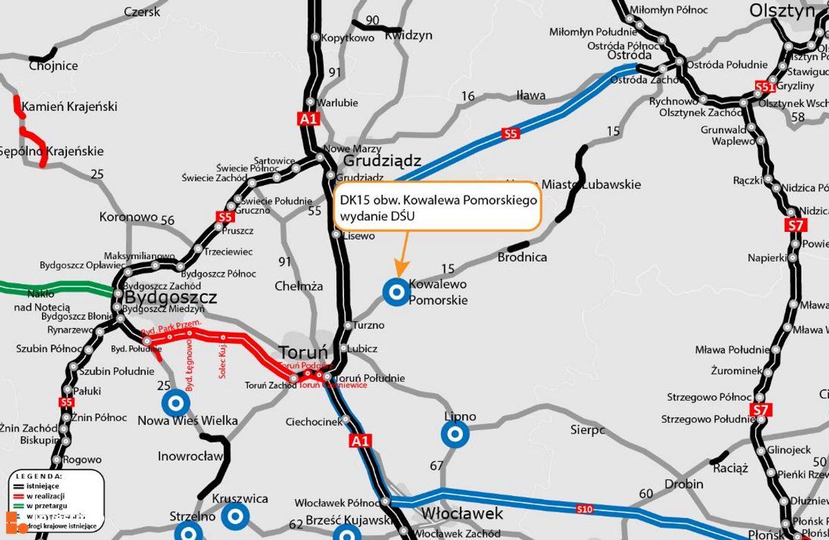 Wizualizacja Obwodnica Kowalewa Pomorskiego dodał Orzech 