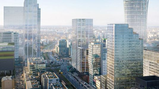 Skanska buduje na warszawskiej Woli duży kompleks biurowy Studio ze 102-metrowym wieżowcem [ZDJĘCIA + WIZUALIZACJE]
