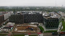 W kompleksie Ocean Office Park w Krakowie trwa budowa kolejnego biurowca [FILM + ZDJĘCIA]