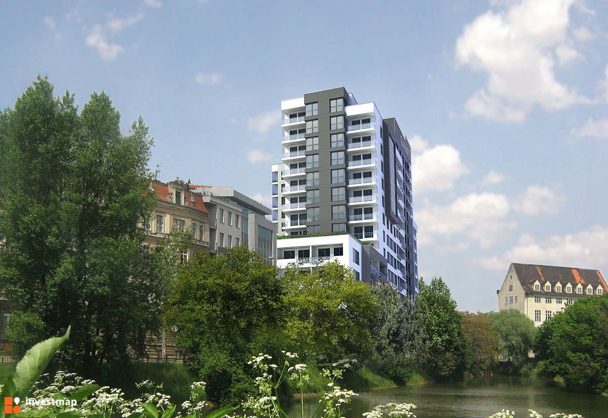 Wizualizacja [Wrocław] Zespół apartamentowo-usługowy "Odra Tower" dodał Gregs 