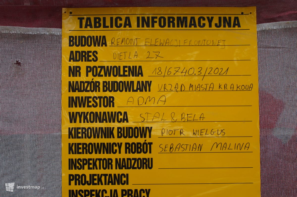 Zdjęcie [Kraków] Remont Kamienicy, ul. Dietla 27 fot. Damian Daraż 